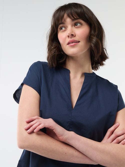 Blusa a maniche corte e scollo a V - Kiabi