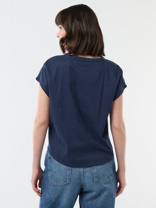 Blusa a maniche corte e scollo a V - Kiabi