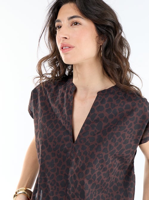 Blusa a maniche corte e scollo a V - Kiabi Blusa a maniche corte e scollo a V - Kiabi