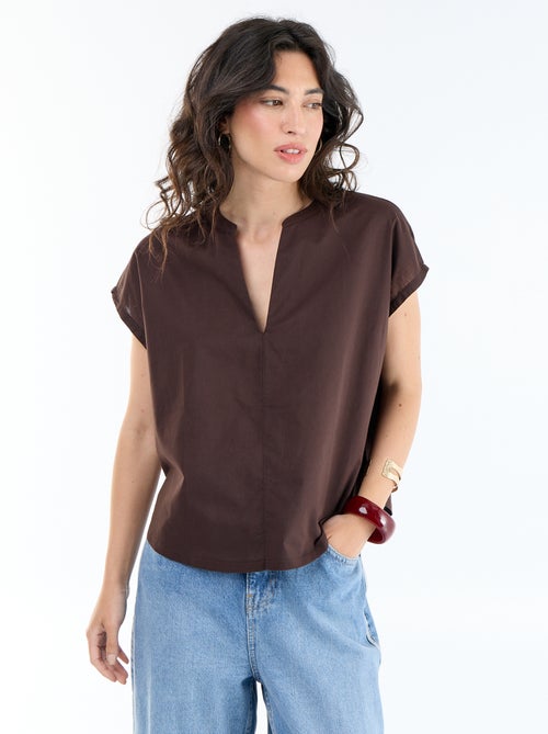Blusa a maniche corte e scollo a V - Kiabi Blusa a maniche corte e scollo a V - Kiabi