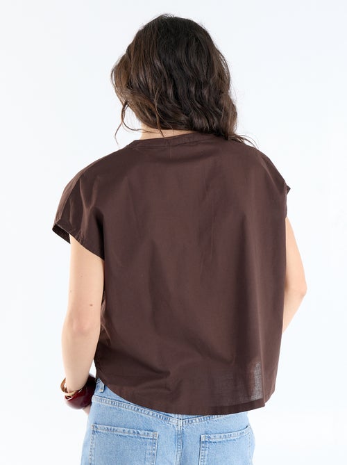 Blusa a maniche corte e scollo a V - Kiabi Blusa a maniche corte e scollo a V - Kiabi