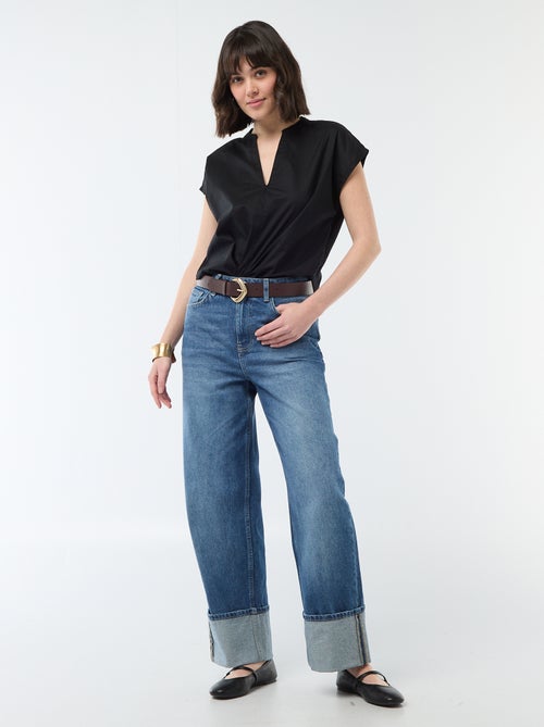 Blusa a maniche corte e scollo a V - Kiabi