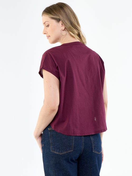 Blusa a maniche corte e scollo a V - Kiabi