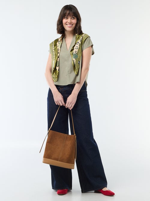 Blusa a maniche corte e scollo a V - Kiabi