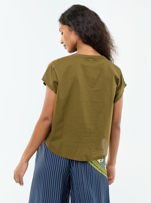 Blusa a maniche corte e scollo a V - Kiabi