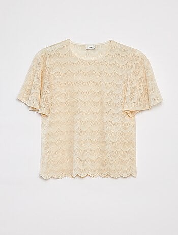 Blusa a maniche corte in pizzo 'JDY'