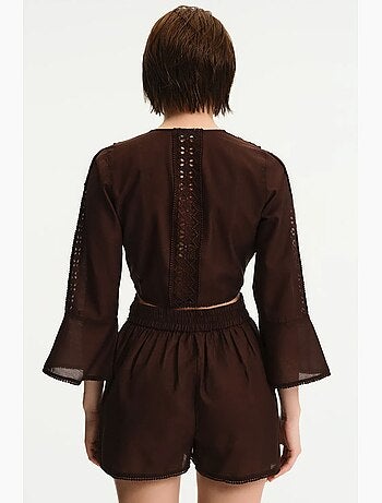 Blusa a maniche corte penti
