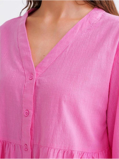 Blusa a maniche lunghe a balze con scollo a v mixray - Kiabi