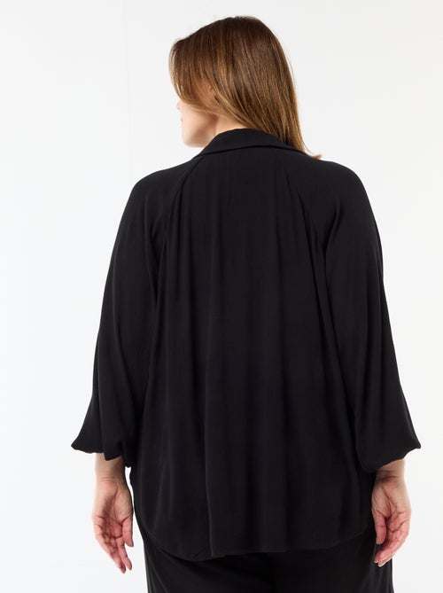 Blusa a maniche lunghe con colletto a punte libere - Kiabi