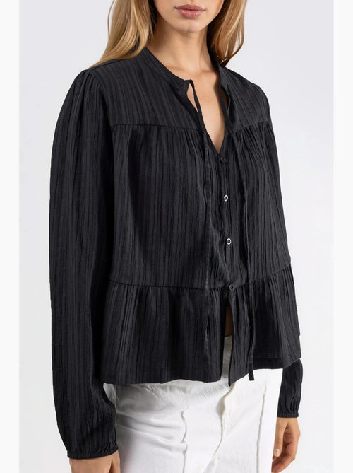 Blusa a maniche lunghe con colletto tippet hiccup - Kiabi Blusa a maniche lunghe con colletto tippet hiccup - Kiabi