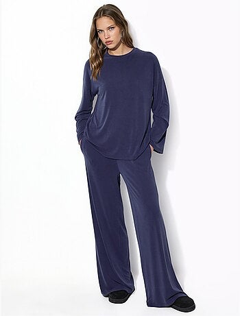 Blusa a maniche lunghe con girocollo e vestibilità rilassata busem