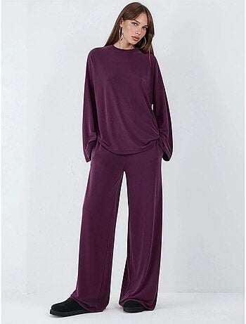 Blusa a maniche lunghe con girocollo e vestibilità rilassata busem