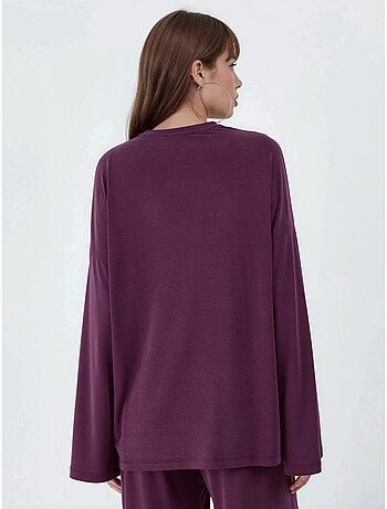 Blusa a maniche lunghe con girocollo e vestibilità rilassata busem