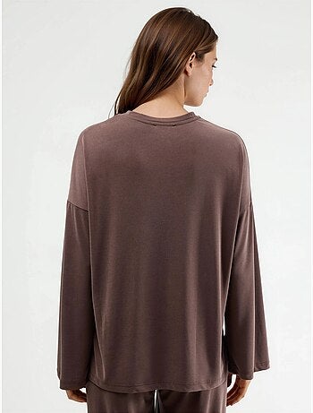 Blusa a maniche lunghe con girocollo e vestibilità rilassata busem
