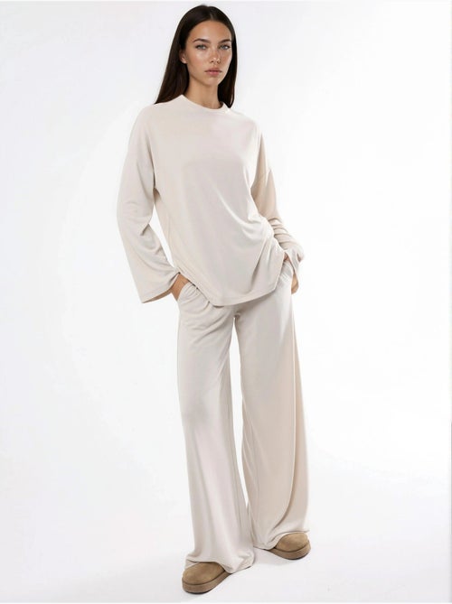 Blusa a maniche lunghe con girocollo e vestibilità rilassata busem - Kiabi Blusa a maniche lunghe con girocollo e vestibilità rilassata busem - Kiabi