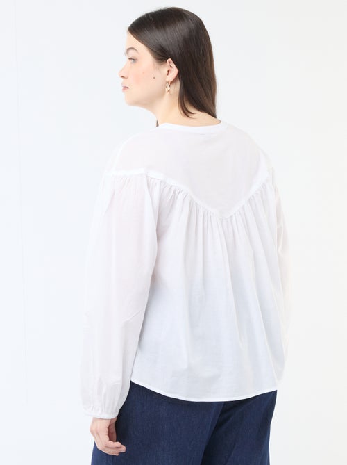 Blusa a maniche lunghe con ricami - Kiabi