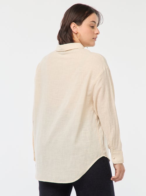 Blusa a maniche lunghe con ricami traforati - Kiabi