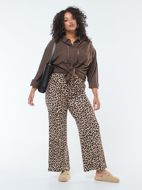 Blusa a maniche lunghe con ricami traforati - Kiabi