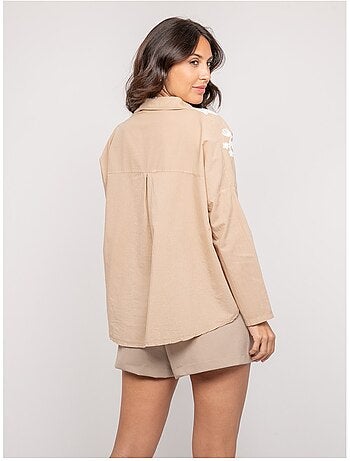 Blusa a maniche lunghe con ricamo OPEYA