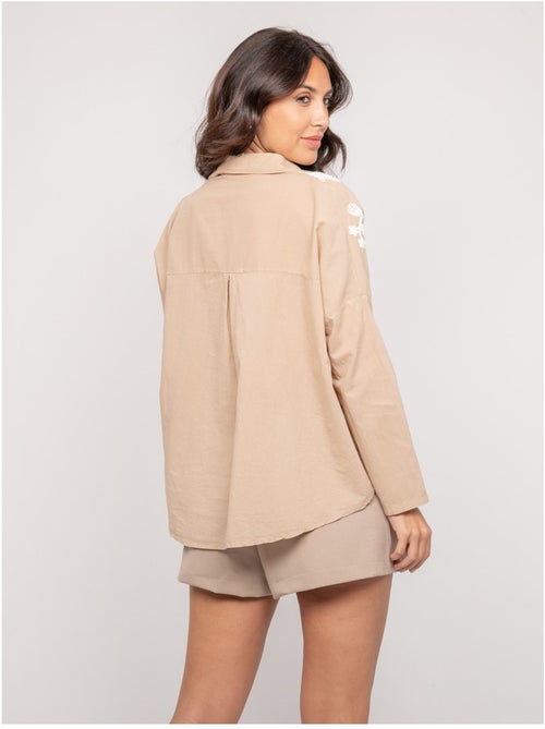 Blusa a maniche lunghe con ricamo OPEYA - Kiabi