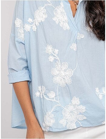 Blusa a maniche lunghe con ricamo OPEYA