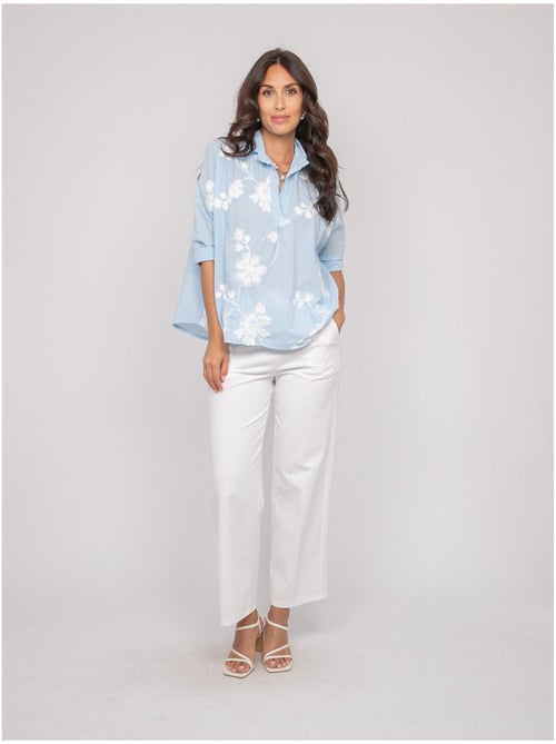 Blusa a maniche lunghe con ricamo OPEYA - Kiabi Blusa a maniche lunghe con ricamo OPEYA - Kiabi