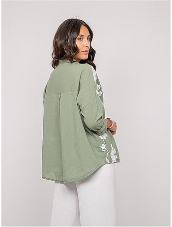 Blusa a maniche lunghe con ricamo OPEYA