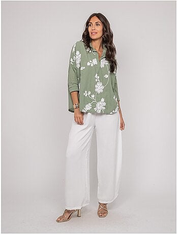 Blusa a maniche lunghe con ricamo OPEYA