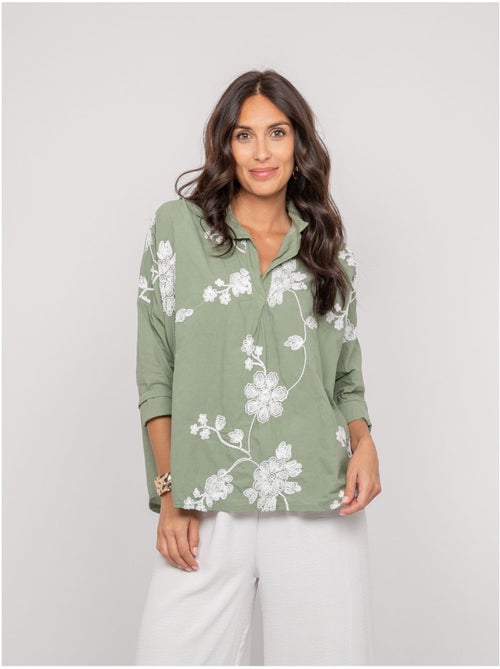 Blusa a maniche lunghe con ricamo OPEYA - Kiabi