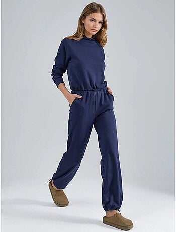 Blusa a mezzo collo modal touch e pantaloni con vita elasticizzata collezione bersan hiccup
