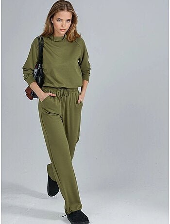 Blusa a mezzo collo modal touch e pantaloni con vita elasticizzata collezione bersan hiccup