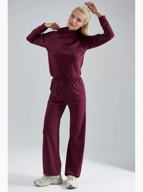 Blusa a mezzo collo modal touch e pantaloni con vita elasticizzata collezione bersan hiccup - Kiabi Blusa a mezzo collo modal touch e pantaloni con vita elasticizzata collezione bersan hiccup - Kiabi