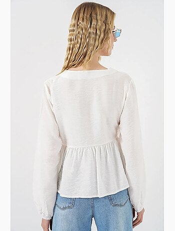 Blusa a portafoglio in crepe con scollo a v e dettaglio fiocco bdart
