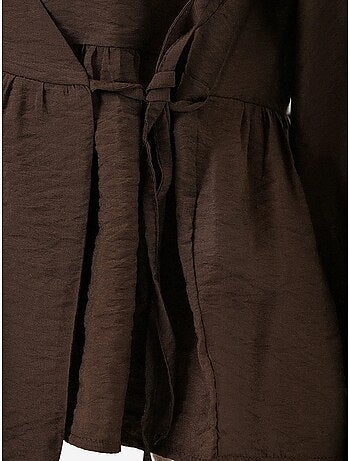 Blusa a portafoglio in crepe con scollo a v e dettaglio fiocco bdart
