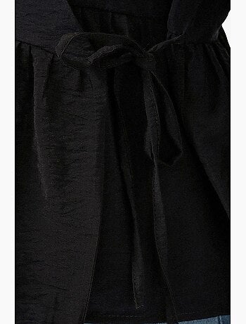 Blusa a portafoglio in crepe con scollo a v e dettaglio fiocco bdart