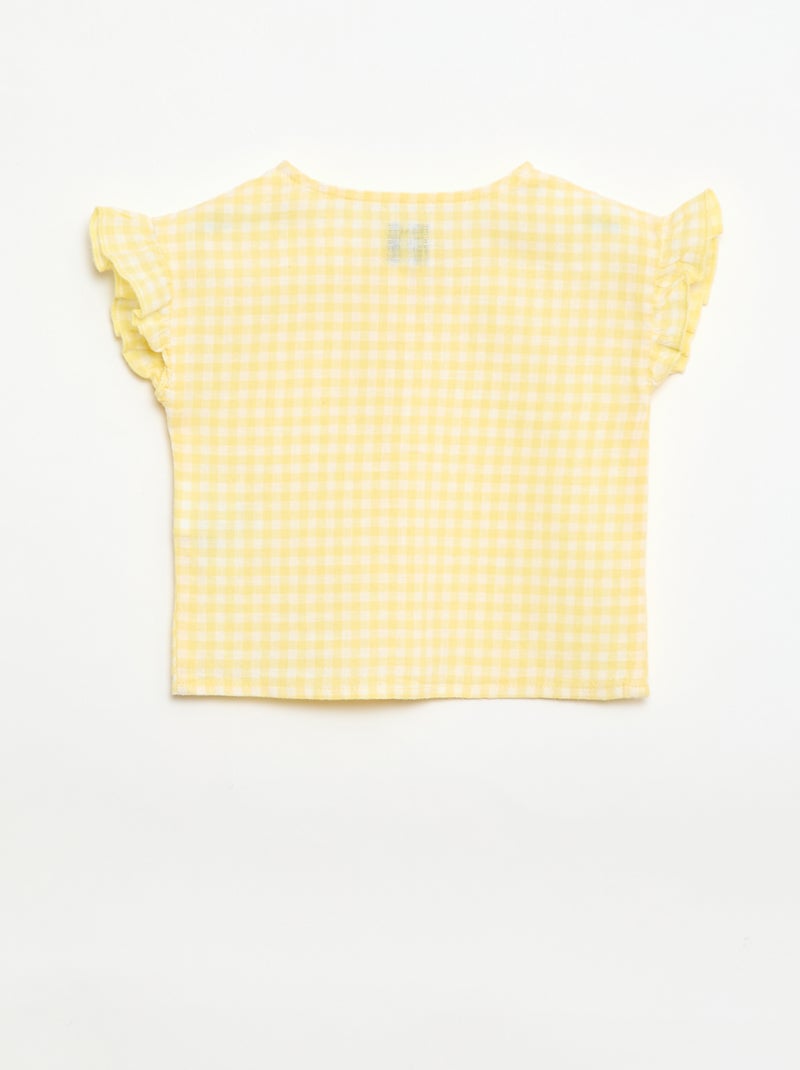 Blusa a quadretti vichy Giallo - Kiabi
