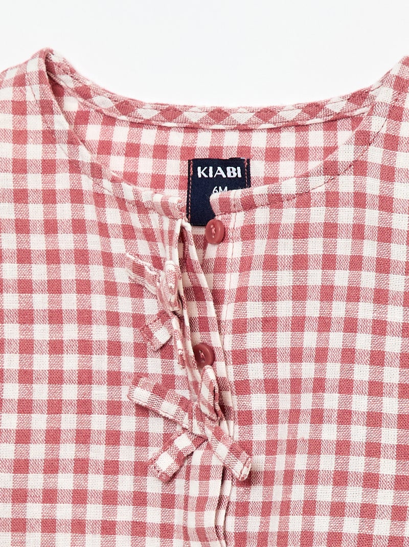 Blusa a quadretti vichy Rosa - Kiabi