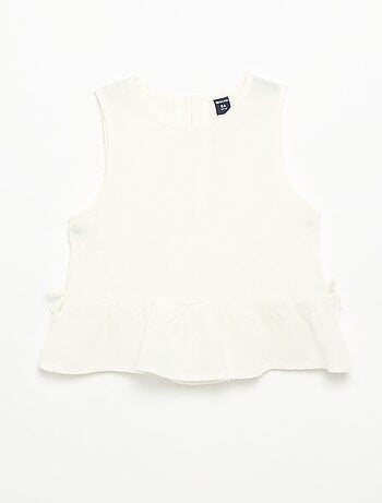 Blusa a righe con fiocchi fantasia