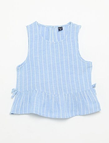 Blusa a righe con fiocchi fantasia