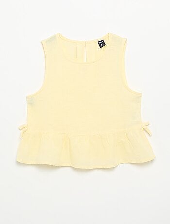 Blusa a righe con fiocchi fantasia
