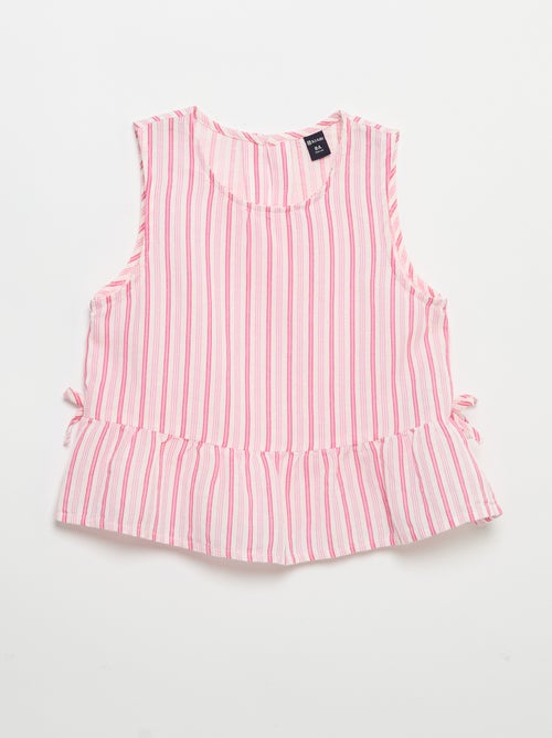 Blusa a righe con fiocchi fantasia - Kiabi