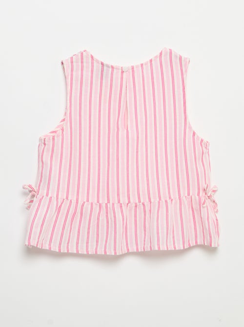 Blusa a righe con fiocchi fantasia - Kiabi