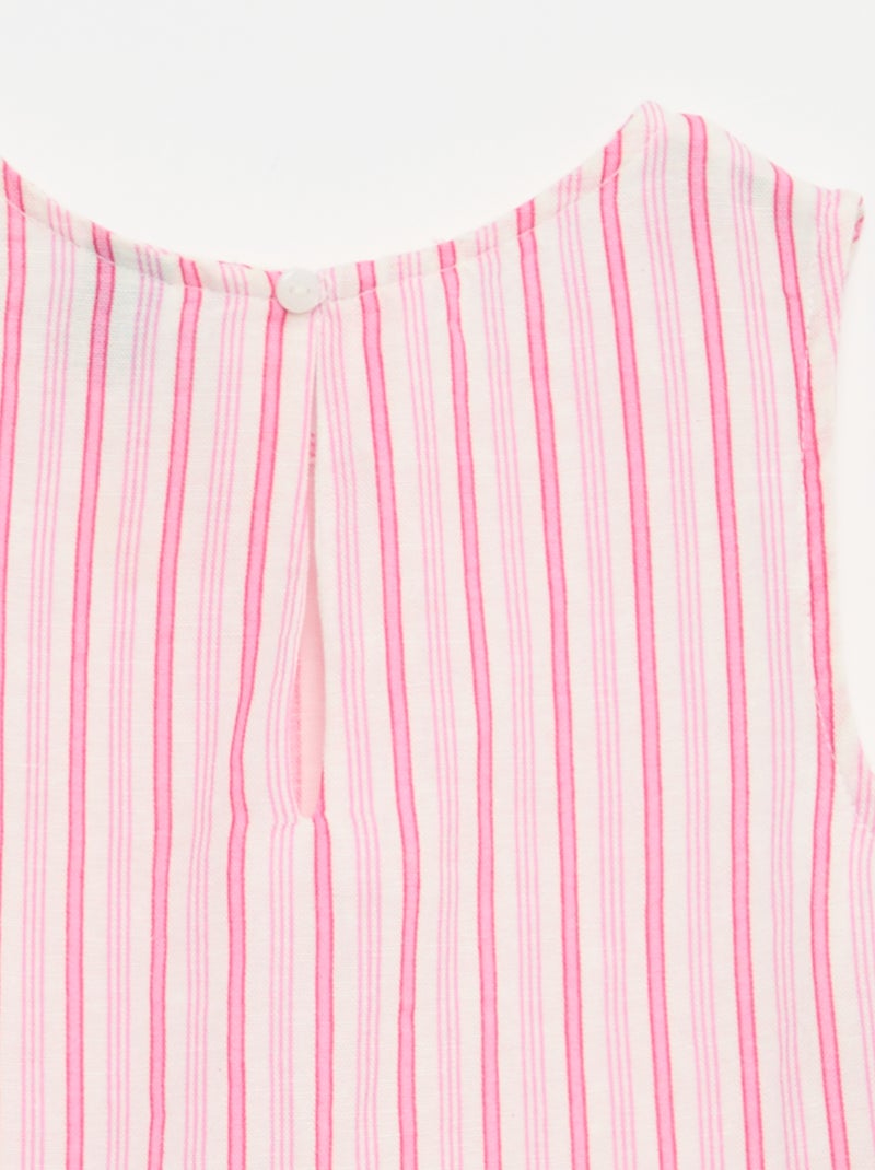 Blusa a righe con fiocchi fantasia Rosa - Kiabi