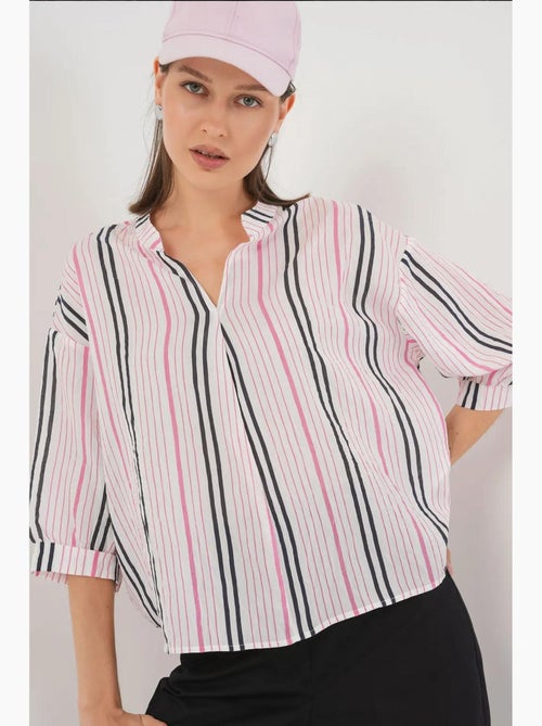 Blusa a righe scollo a v bdart - Kiabi Blusa a righe scollo a v bdart - Kiabi