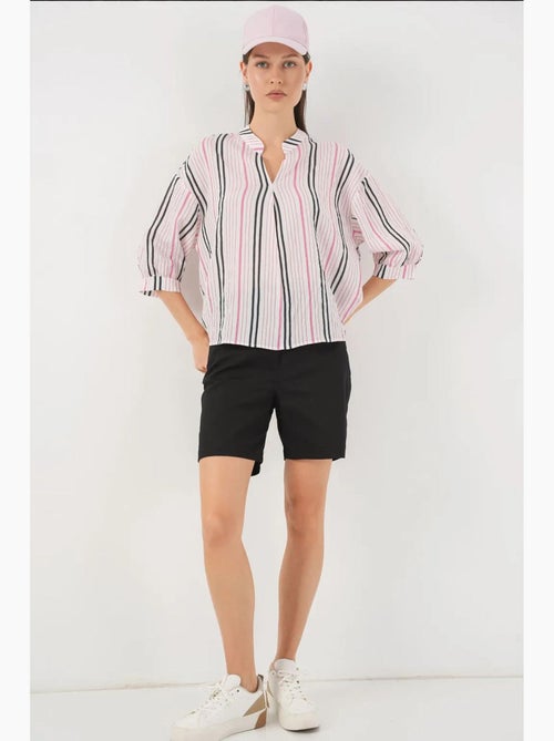 Blusa a righe scollo a v bdart - Kiabi Blusa a righe scollo a v bdart - Kiabi