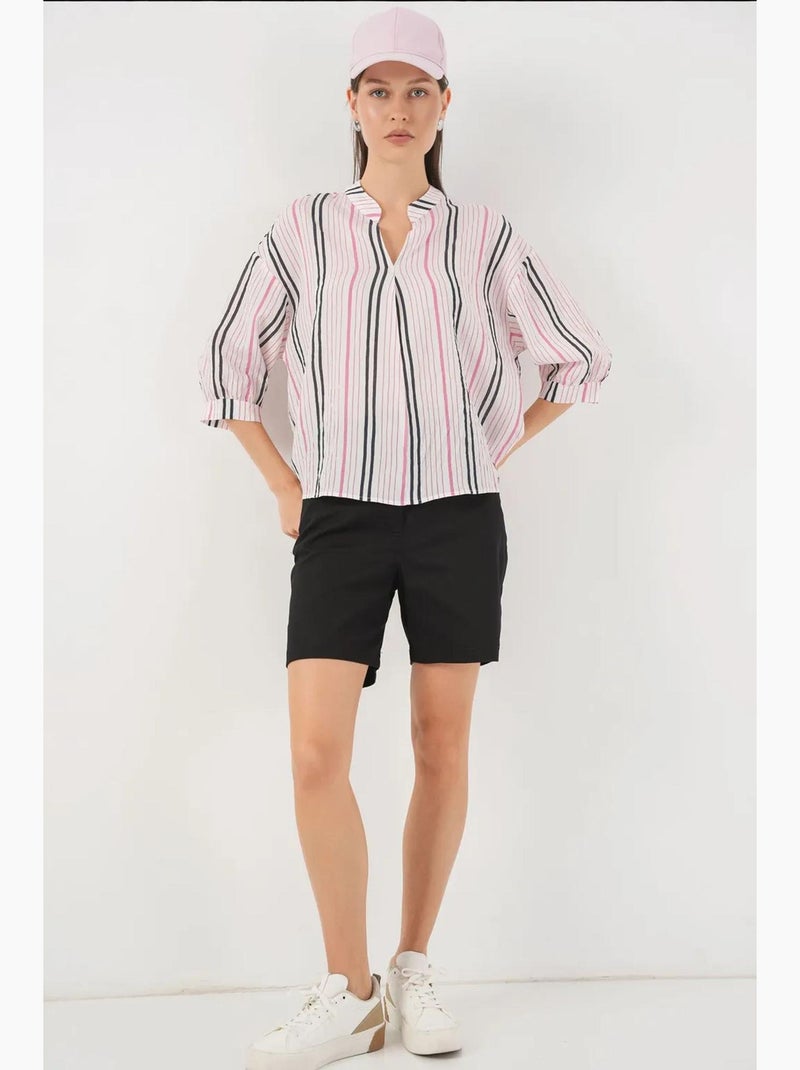 Blusa a righe scollo a v bdart Rosa - Kiabi