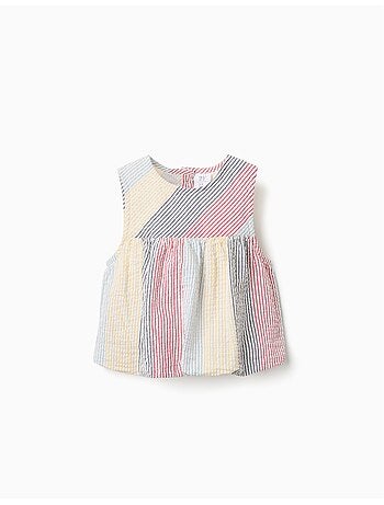 Blusa a righe senza maniche in cotone You&Me
