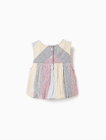 Blusa a righe senza maniche in cotone You&Me