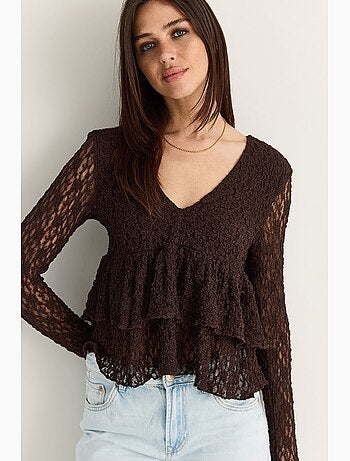 Blusa a vestibilità dritta lucci