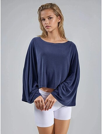 Blusa ampia con scollo a barca busem